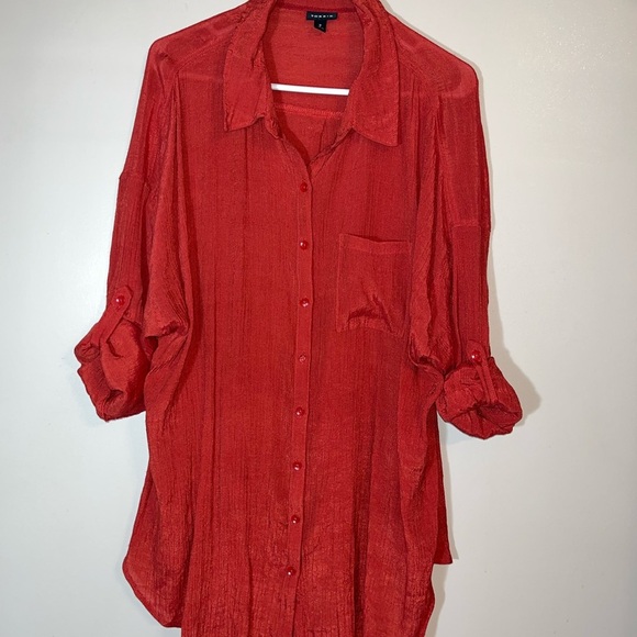 Torrid Button Front Relaxed Fit Tunic - Picture 4 of 6